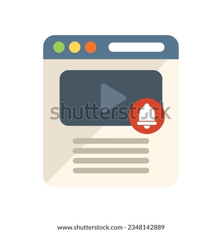 Subscription service icon flat vector. Model subscribe. Plan economy isolated