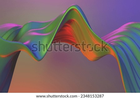 Background design with wavy stripes lines. 3d rendering