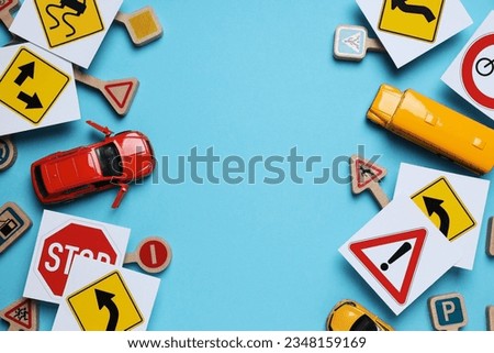 Driving school and driving lessons concept, education concept