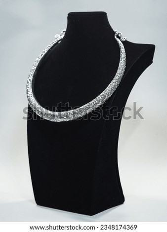 Big beautiful luxury Lanna style silver choker Royalty-Free Stock Photo #2348174369
