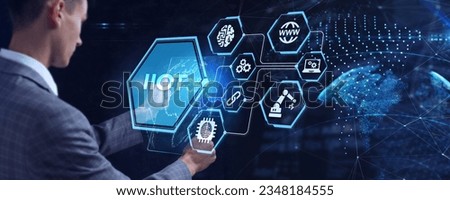 IIOT Industrial internet of things smart industry 4.0 technology concept. Royalty-Free Stock Photo #2348184555