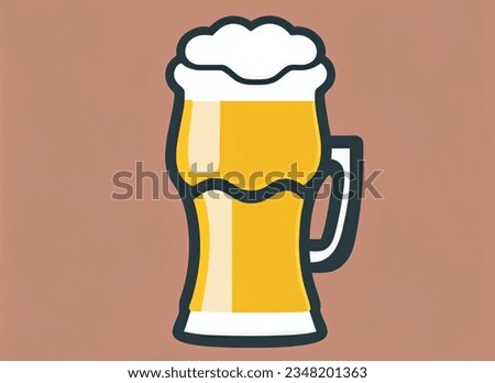 A Beer Glass Vector Illustration 