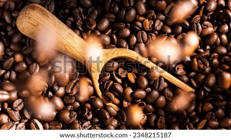Roasted coffee beans with brown color from Indonesia