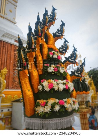 Thai temples and sacred things Buddha statues to pay homage and travel