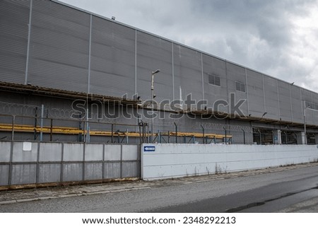 industrial site, large industrial buildings Royalty-Free Stock Photo #2348292213