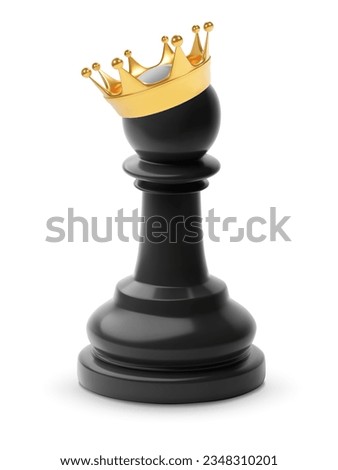 Pawn with king crown. EPS10 vector