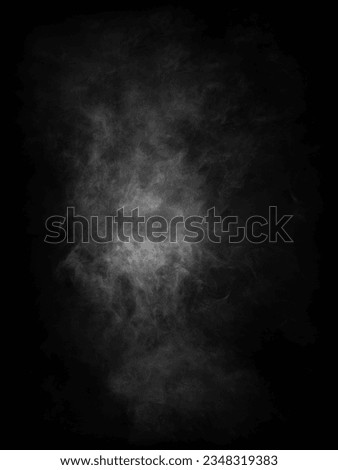 White Smoke Overlay on Black Background High-Resolution JPG Photo for Creative Projects