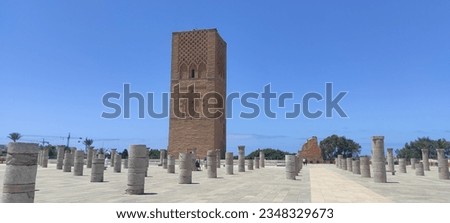 The Hassan Tower in Rabat, capital of Morocco

Hassan Tower or Tour Hassan is the minaret of an incomplete mosque in Rabat Morocco. It was built by Abu Yusuf Yaqub al-Mansur of the Almohad dynasty. Royalty-Free Stock Photo #2348329673
