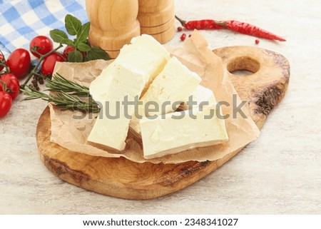 Natural organic traditional Greek Feta cheese