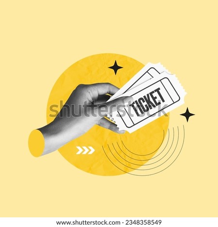 entrance ticket, entrance ticket in hand, access tickets, buy your tickets, admit entry, Admit one ticket to an event Royalty-Free Stock Photo #2348358549
