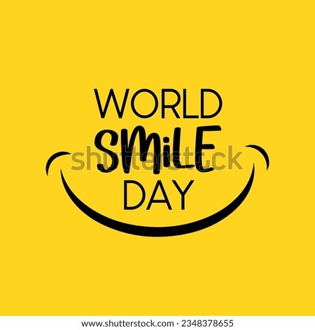 world smile day vector illustration. happy world smile day vector. Royalty-Free Stock Photo #2348378655