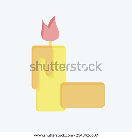 Icon Candle. related to Apiary symbol. flat style. simple design editable. simple illustration
