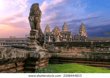 Angkor Wat in Cambodia is the largest religious monument in the world and a World Heritage Site. Royalty-Free Stock Photo #2348444813