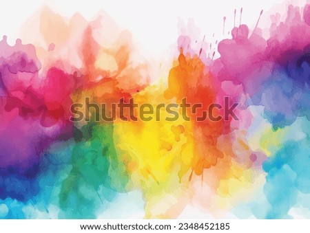 Abstract splashed watercolor textured background. Multicolored watercolor background. Royalty-Free Stock Photo #2348452185