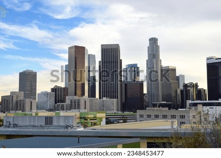 Downtown skyscrapers  Los Angeles California