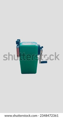 It is a must-have office supplies pencil sharpener, background image, illustration.