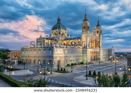 Almudena Cathedral in Madrid, Spain Royalty-Free Stock Photo #2348496231
