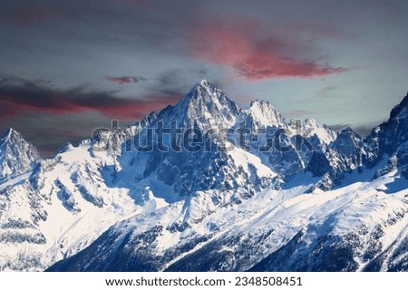 Aiguille Verte - Mont Blanc Massif (Haute-Savoie) Royalty-Free Stock Photo #2348508451