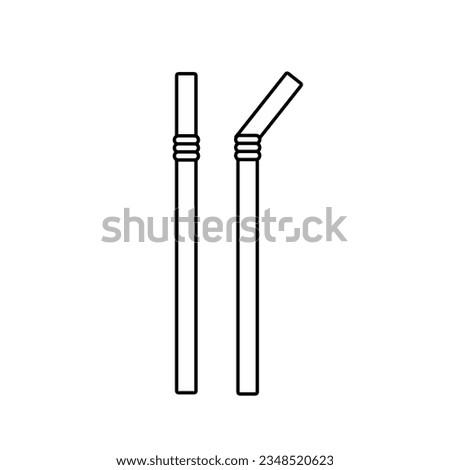 Plastic straws icon, vector illustration design. Royalty-Free Stock Photo #2348520623