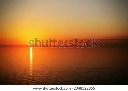 Beautiful sunset at seaview evening Royalty-Free Stock Photo #2348522855