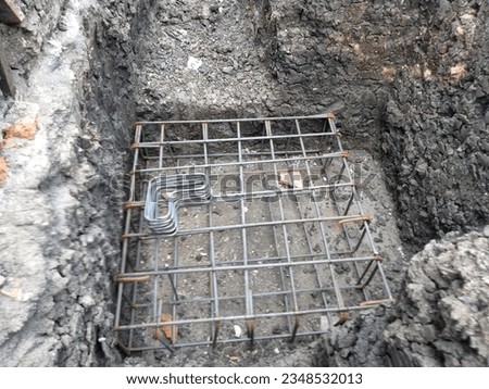 struktur foundation under ground with footplate metode for house Royalty-Free Stock Photo #2348532013