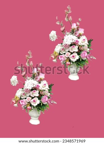 Flower background. Bouquet. Decoration with various flowers for text or advertisement.