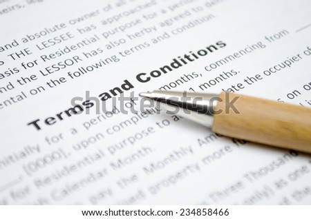 Terms and conditions Royalty-Free Stock Photo #234858466