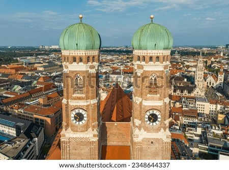 Munich Summer Aerial City Skyline
