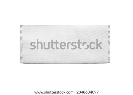 White blank clothing tag label isolated on white background Royalty-Free Stock Photo #2348684097