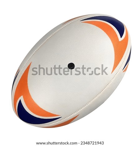 rugby ball - rugby ball orange purple and white color Royalty-Free Stock Photo #2348721943