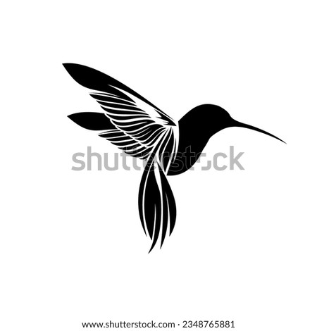 Simple Colibri Hummingbird Symbol Concept Royalty-Free Stock Photo #2348765881