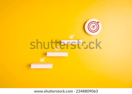 Target icon for successful business goal, Business growth success process, Business achievement goal and target, Planning and development for corporation