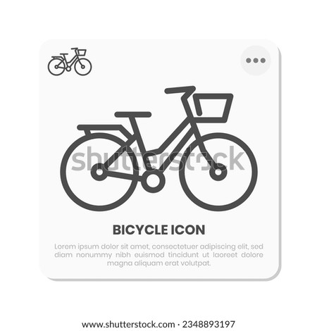Bike premium simple outline icon