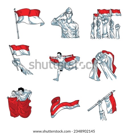 Vector Indonesian Independence Day illustration