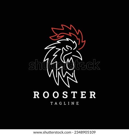 Rooster head logo icon design template Royalty-Free Stock Photo #2348905109