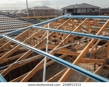 Residential roof under construction in Australia