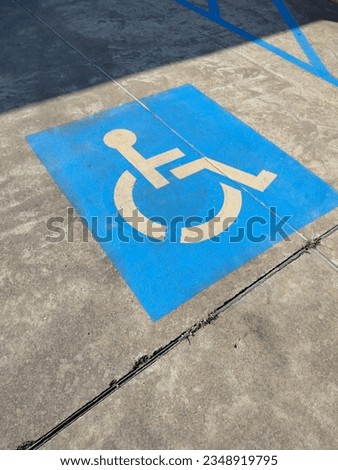 Handicapped signs in the parking lot