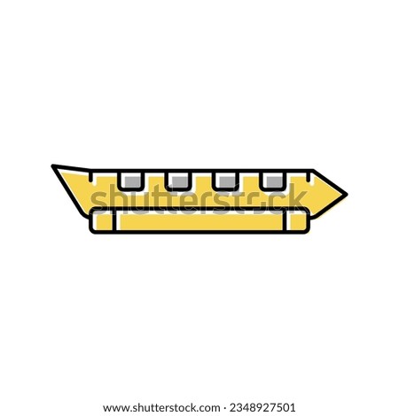 banana boat color icon vector. banana boat sign. isolated symbol illustration