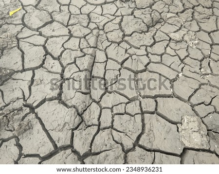 the cracked ground cracked with drought