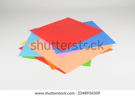 Japanese culture origami colored paper