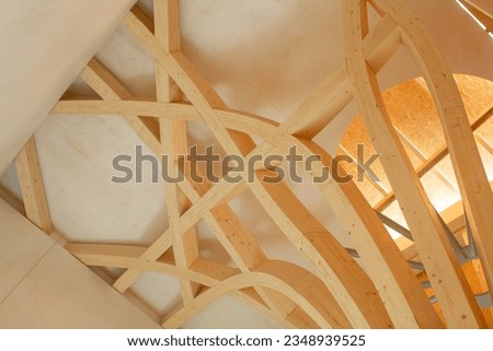 Mass timber building in Europe Royalty-Free Stock Photo #2348939525