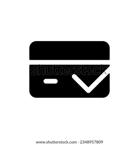 Successful transaction black glyph ui icon. Money transfer completed. User interface design. Silhouette symbol on white space. Solid pictogram for web, mobile. Isolated vector illustration