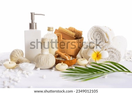 Spa products concept, spa bath background