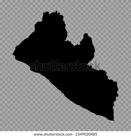 Transparent Background Liberia Simple map, can be used for business designs, presentation designs or any suitable designs.