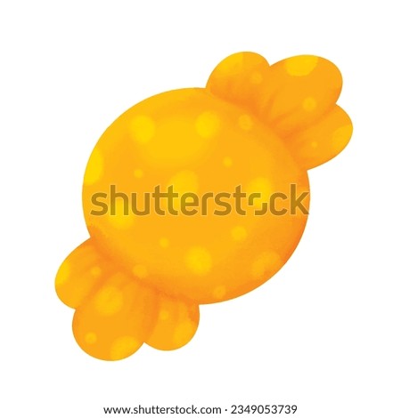 orange candy sweet and dessert.Cute halloween element decoration isolate on white background illustration vector.