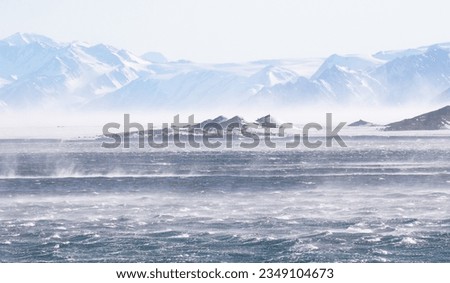 Wind-blown spray; Terra Nova Bay, Antarctica
