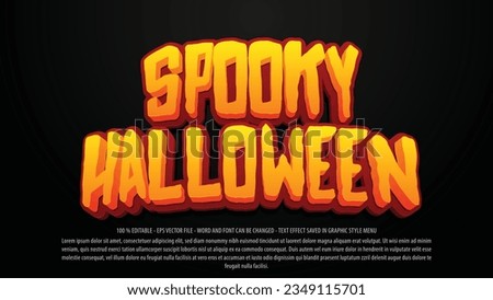 Spooky halloween theme editable text effect mock up