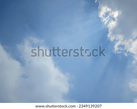Picture of blue sky with white clouds