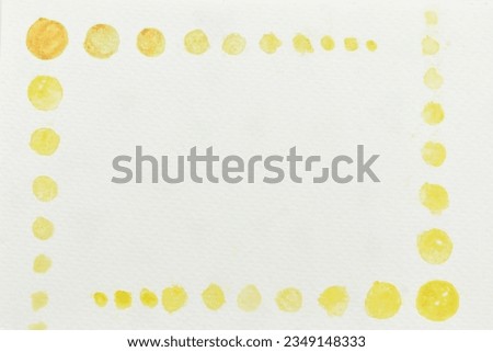 yellow circle frame for text on paper background 