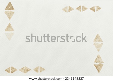 gray triangle frame for text on paper background  
